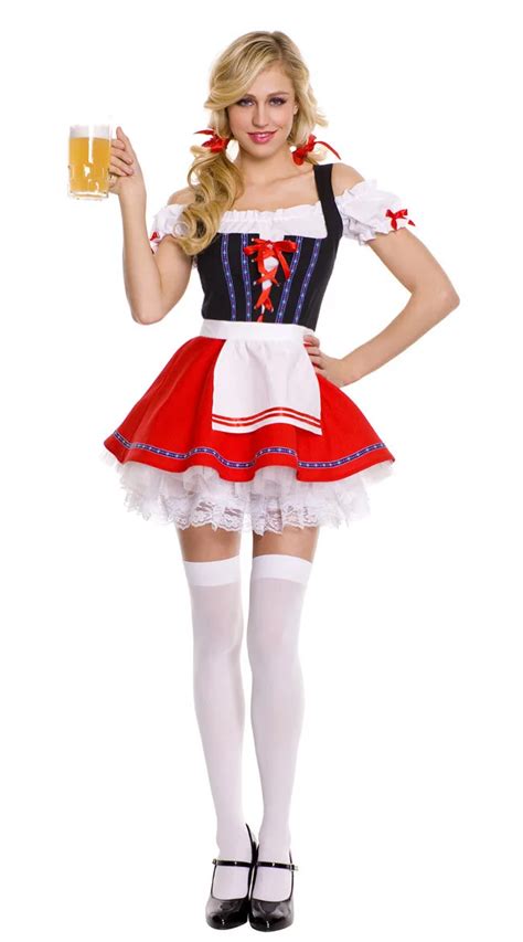 women german oktoberfest dirndl beer wench uniform in sexy costumes from novelty and special use