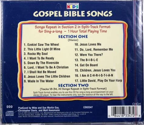 In the beginning god created the heavens and the earth. Cedarmont Kids Gospel Bible Songs Sing-Along NEW CD 17 Classic Christian Songs | eBay