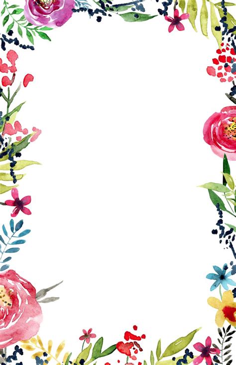 Border Lines Design Flowers Png Group (384+), HD Png - Download