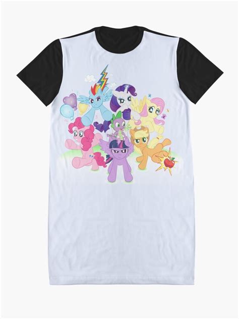 My Little Pony The Mane 6 Graphic T Shirt Dress For Sale By