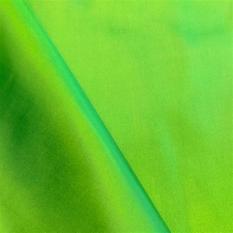 Lime Green Polyester Lining Fabric Silk Habutae 60 Wide Etsy