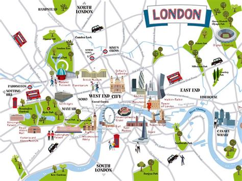 A Map Of London With All The Major Attractions