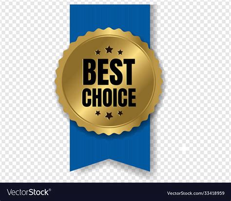 Best Choice Badge With Ribbon And Transparent Vector Image