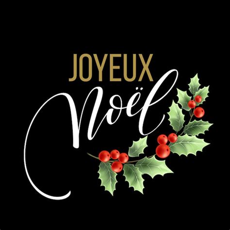 Frohe Weihnachten Kartenvorlage Mit Grüßen In Französischer Sprache