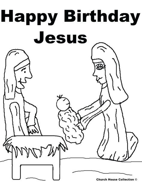 Happy Birthday Jesus Coloring Page At Free Printable