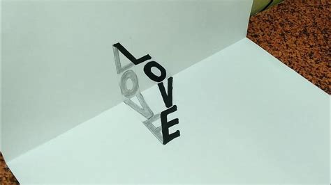 Abcde fghij klmno pqrst uvwx yz (i'll bet whoever sent in this question can count to 20. 3d drawing | How to draw 3D "love"word_drawing 3D letters ...