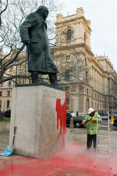 In Pictures Winston Churchill Statue At Centre Of Protests Over The
