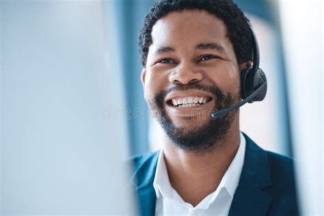 Customer Support Black Man And Call Center Consultant Speaking To An