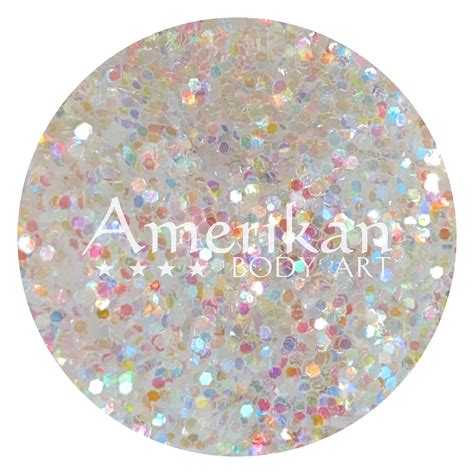 Holographic White Chunky Glitter 0025 Hex