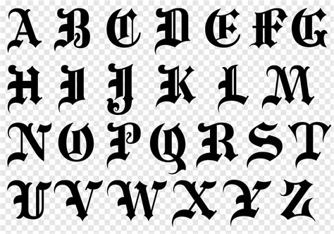 Old English Alphabet Alphabet Blackletter Script Typeface Cursive Font