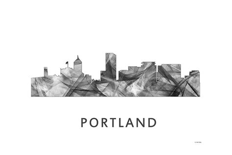 Portland Oregon Skyline Digital Art By Marlene Watson Fine Art America