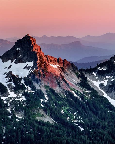 Pinnacle Peak Mt Rainier National Park Photograph By Tim Van Asselt