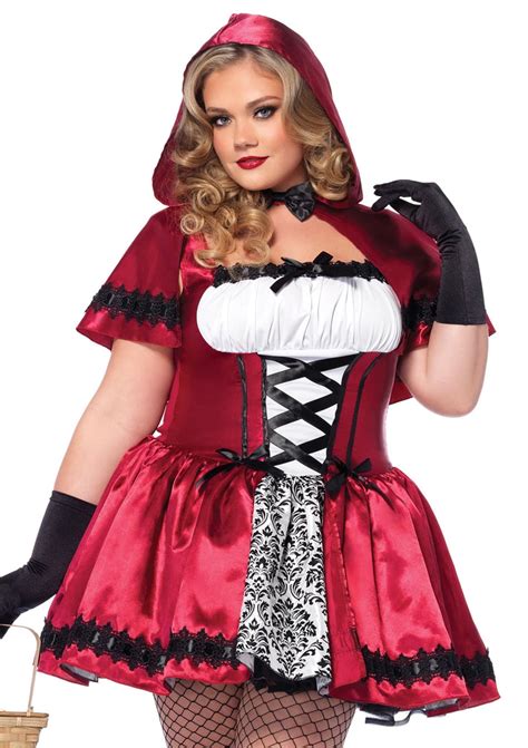 Leg Avenue Plus Size Gothic Red Riding Hood Adult Halloween Costume