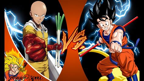 One Punch Man Vs Goku Wallpaper