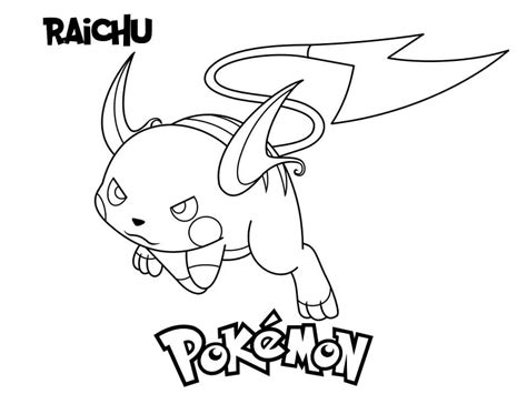 Mega Raichu Pokemon Pages Coloring Pages