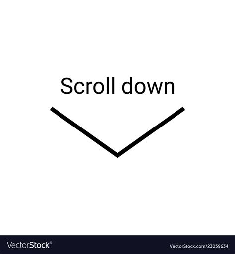 Scroll Down Icon Scrolling Symbol For Web Design Vector Image