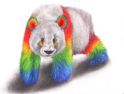 Rainbow Panda By Squanpie On Deviantart