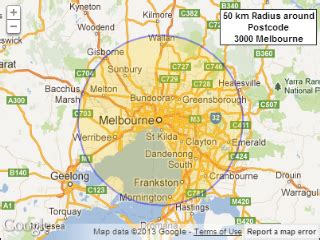 It is 54 km by road from brisbane cbd to coomera on the gold coast, travelling along the pacific motorway. melbourne 50 km radius gpo maps - Google Search | Map ...