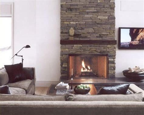 Stone Fireplace Fireplaces Soho Loft Living Room With Fireplace