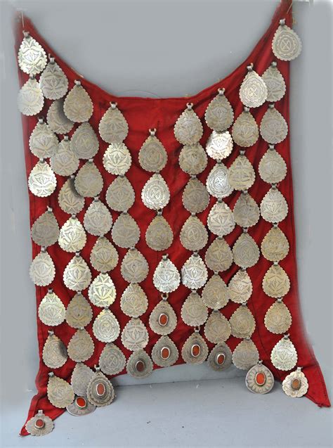 Rare Teke Bodice With Silver Gilt And Carnelian Set Pieces Fun To Wear