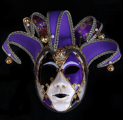 Full Face Venetian Joker Masquerade Mask Mardi Gras Unisex Cosplay
