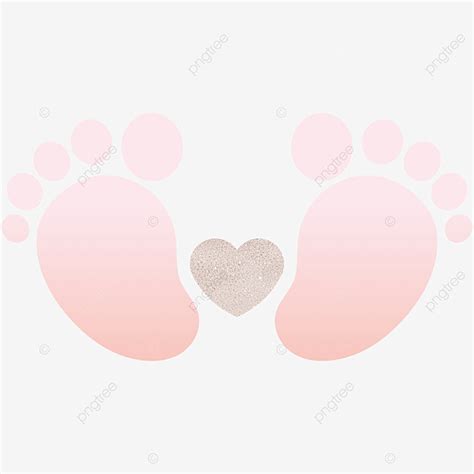Baby Footprints Vector Png Images Pink Baby Footprints Heart Baby