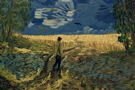 The en d of a pillow at the right hand side of the image shows a first lines vincent van gogh: Dica Netflix: Com Amor, Van Gogh - Instituto Novva