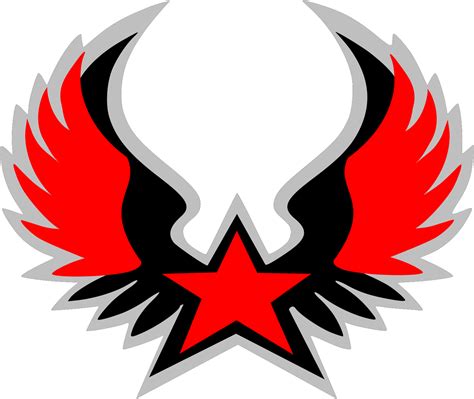 Red And Black Wings With X Gaming Logo Png Transparent Background Free