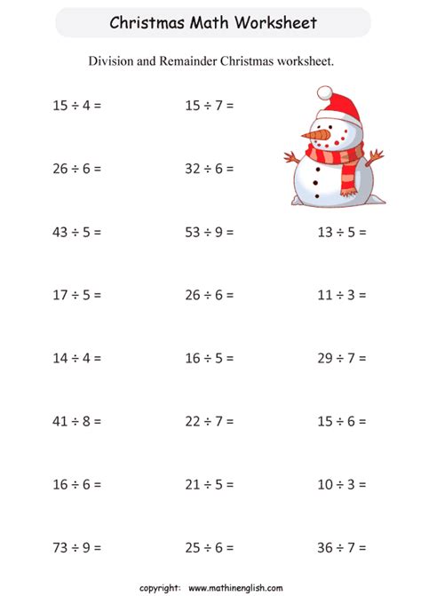 See more ideas about christmas worksheets, christmas school, worksheets for kids. Printable Christmas Division worksheet for third graders