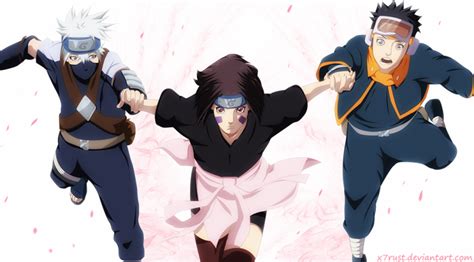 Naruto 686 Rin Obito Kakashi Follow You X7rust Daily Anime Art