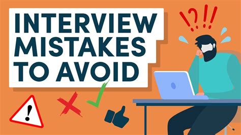 10 Key Interview Mistakes To Avoid Youtube