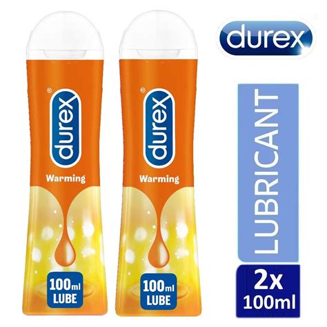2 X Durex Warming Lube Water Based Pleasure Gel Sex Lubricant 100ml Ebay