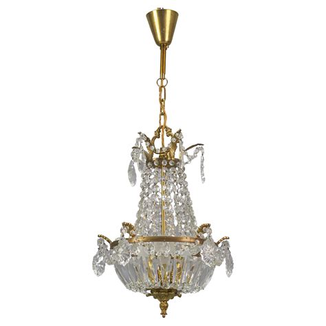 Beautiful French Empire Style Basket Chandelier At 1stdibs