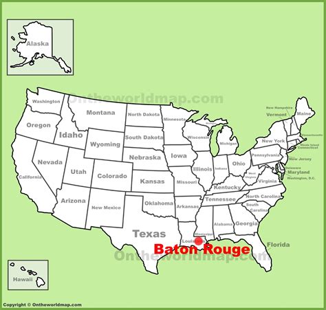 City of baton rouge, la boundary map. Baton Rouge location on the U.S. Map