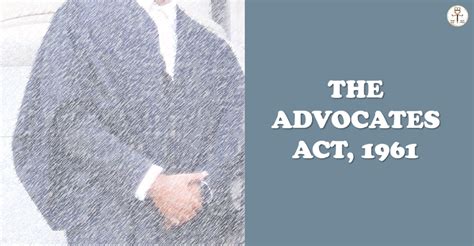 Advocates Act 1961 Legal Vidhiya