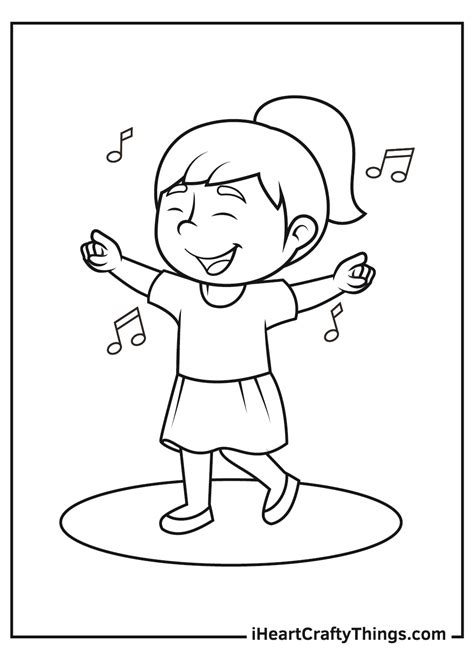 Free Coloring Pages For Girls Dancers