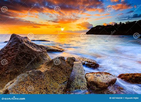 Beautiful Sunrise Seascape View Stock Photo Image Of Beach Australia