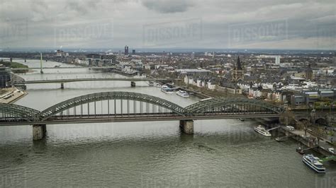 Hohenzollern Bridge Over Rhine River Cologne Germany Stock Photo