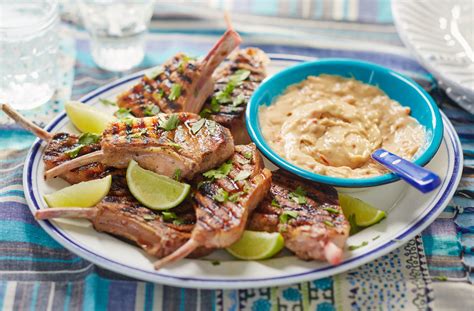 The traditional indonesian peanut sauce is made simply with peanuts, kecap manis (sweet soy sauce), chillies, shallots and lime. BBQ lamb chops with satay sauce | Tesco Real Food