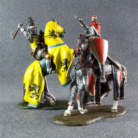 Knight Action Figures Battle Of Crecy In 1346 Medieval 132 Etsy