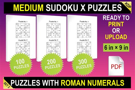 Sudoku X 3 Medium Interiors Set 3 Gráfico Por Webmark · Creative Fabrica