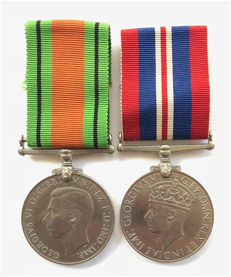 Ww2 Defence And War Medal Pair