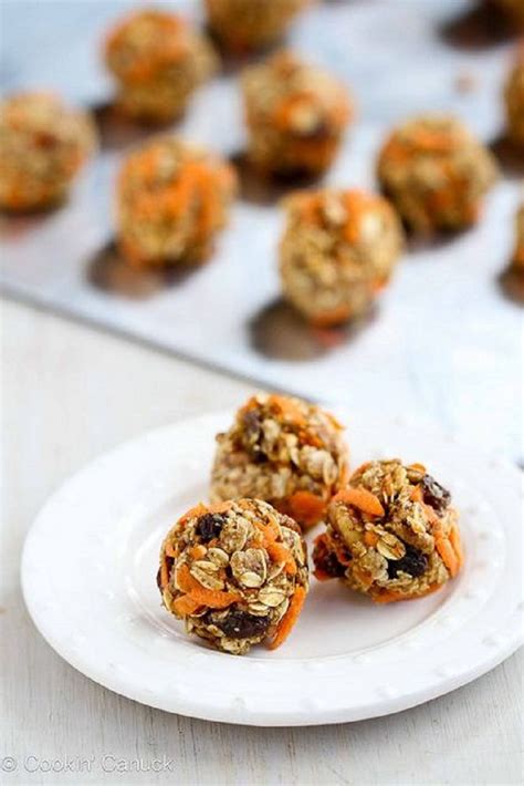 2 cups oats i used gluten free half rolled and half quick but use what you have on hand. No-Bake Carrot Cake Granola Bites | Granola bites, Recipes ...