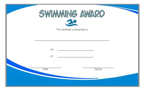 Best Ideas For Coloring Printable Swimming Certificates