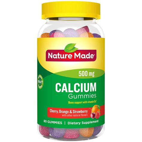 Nature Made Calcium 500 Mg Gummies 80 Count For Bone Health†
