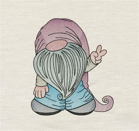 Gnome Embroidery V2 Embroidery Design 3 Sizes INSTANT D0WNL0AD Etsy