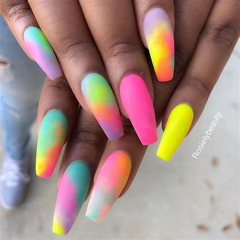 Rainbow Nail Art Designs Cute Acrylic Nail Designs Summer Acrylic