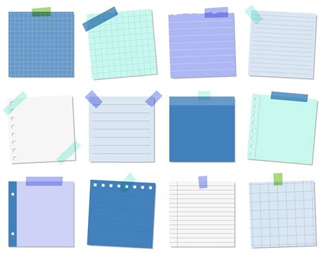 Colorful Reminder Paper Notes Vector Set Download Free Vectors