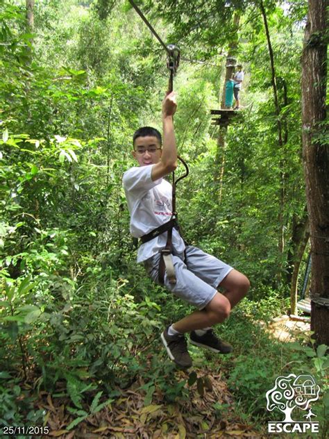 Penang escape theme park atan's leap, become like atan (the hero of the park) and leap through the air. E-Wen Hooi: Escape Adventure Park @ Penang