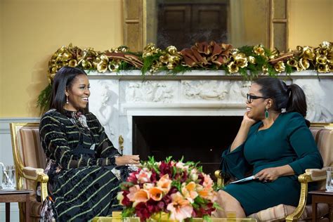 Oprah Wears Custom Brandon Maxwell and First Lady Michelle Obama Wears Preen's Audrey Dress on 